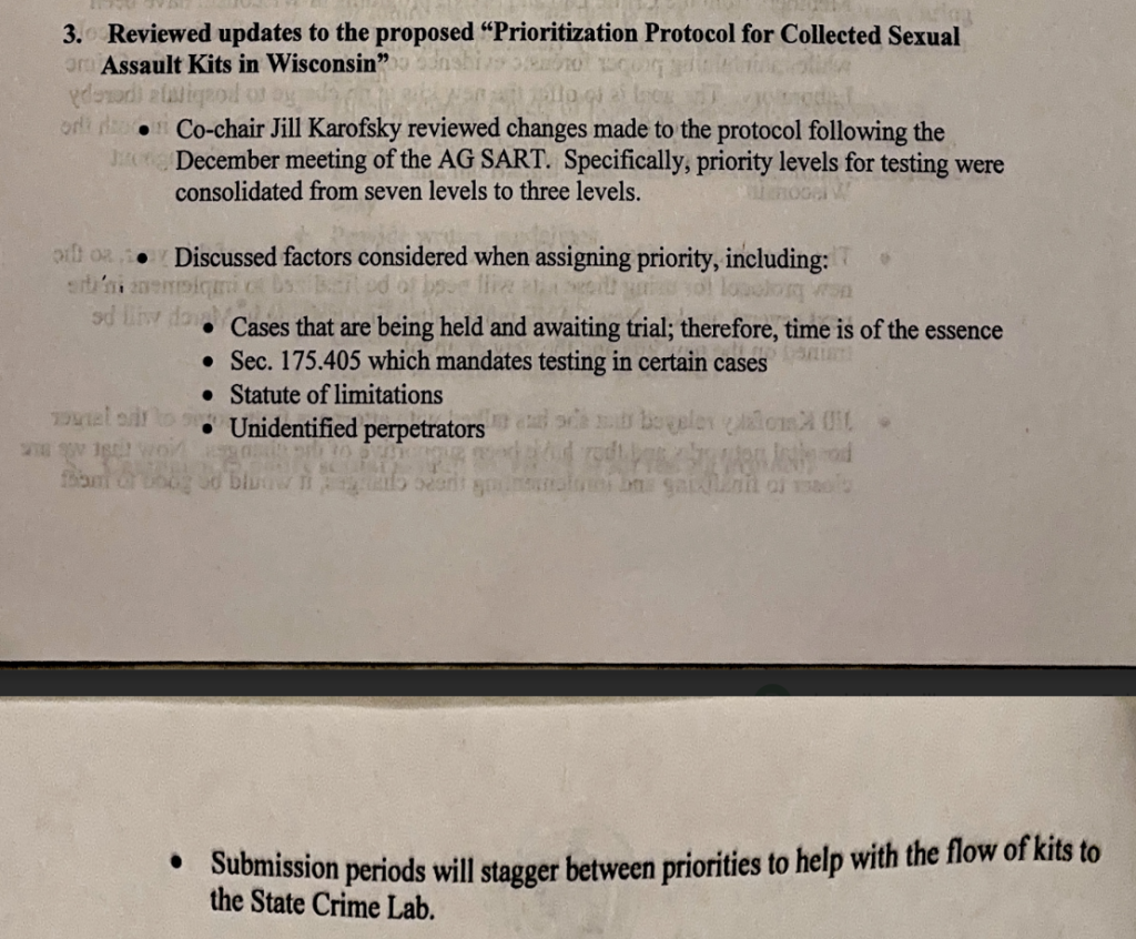 Wisconsin's rape kit strategy